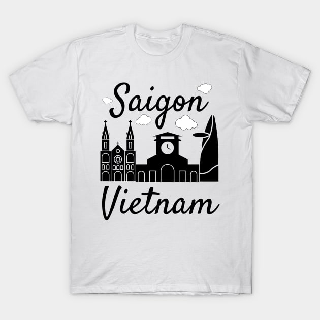 Saigon Vietnam flag T-Shirt by Stephensb Dominikn